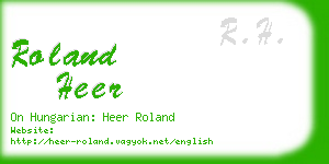 roland heer business card